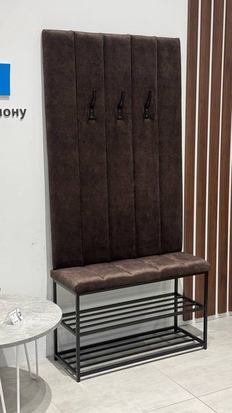 Комплект Банкетка 80*30см + Панель 80*120см, стяжка ребрами, тканина Roma4 107001521 фото